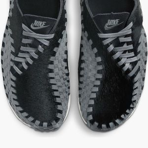Nike footscapes woven black smoke gray calf hair size 6.5